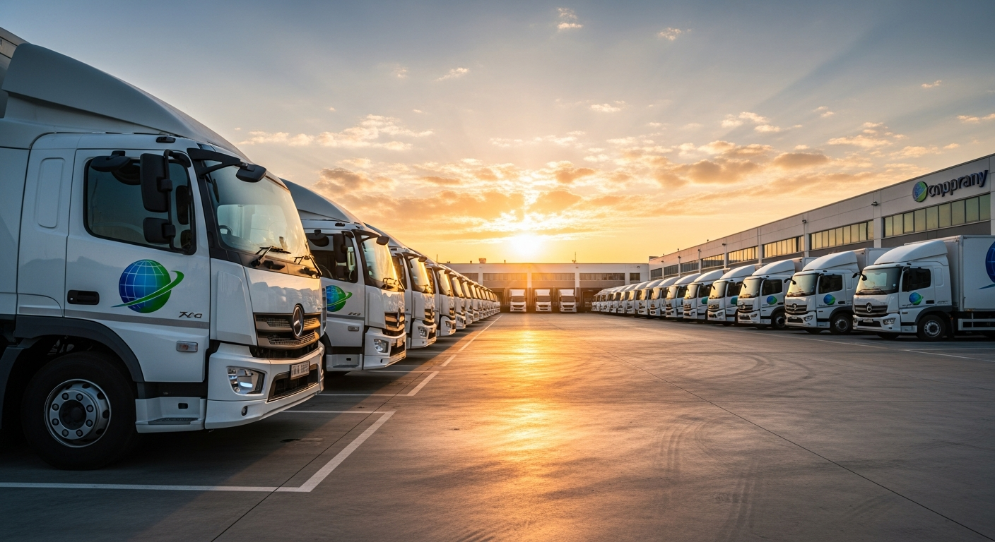 NexaFreight fleet of delivery trucks